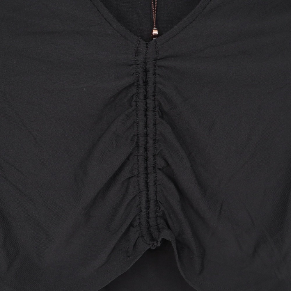 CALIA Womens LS Ruched Rashguard Pure Black UPF 50+ Swim Top XS - Picture 4 of 8